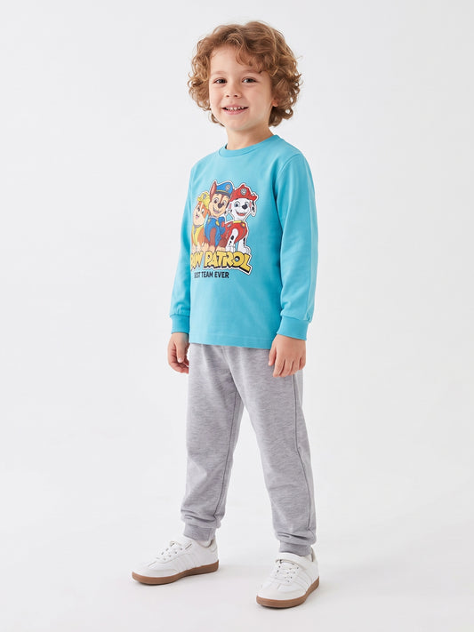 Mavi (3-8 Yaş) Karakter Baskılı İnterlok Kumaş Erkek Çocuk Pijama Takım 491042