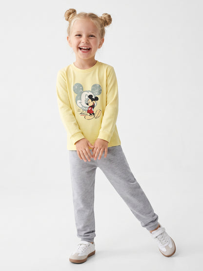 Sarı (3-8 Yaş) Karakter Baskılı İnterlok Kumaş Erkek Çocuk Pijama Takım