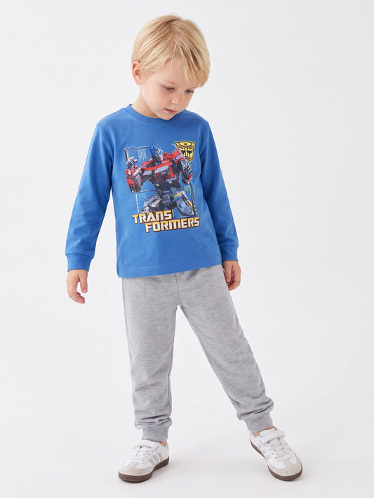 Mavi (3-8 Yaş) Karakter Baskılı İnterlok Kumaş Erkek Çocuk Pijama Takım 491042