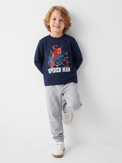 Mavi (3-8 Yaş) Karakter Baskılı İnterlok Kumaş Erkek Çocuk Pijama Takım
