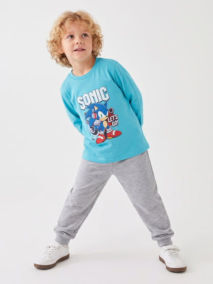 Turkuaz (3-8 Yaş) Karakter Baskılı İnterlok Kumaş Erkek Çocuk Pijama Takım 491042