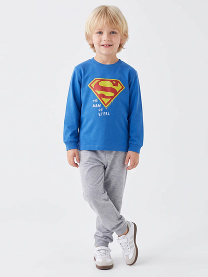 Mavi (3-8 Yaş) Karakter Baskılı İnterlok Kumaş Erkek Çocuk Pijama Takım 491042