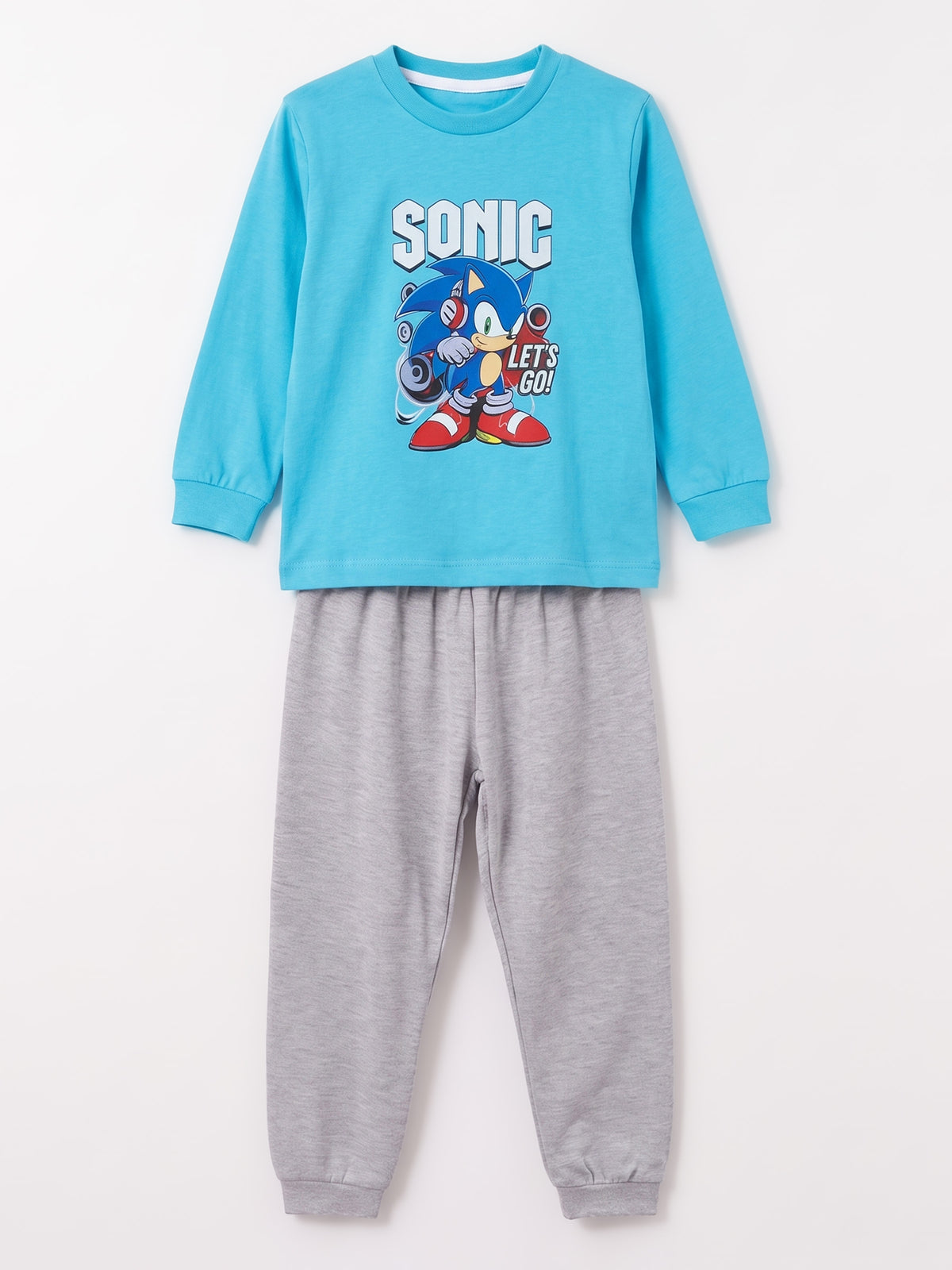 Turkuaz (3-8 Yaş) Karakter Baskılı İnterlok Kumaş Erkek Çocuk Pijama Takım 491042