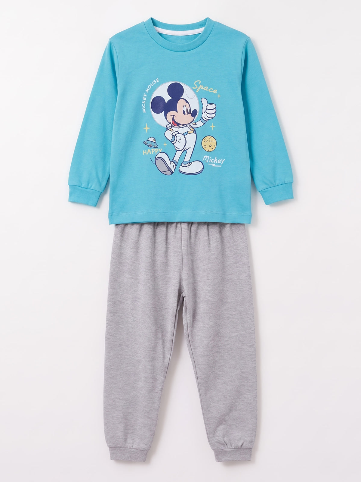 Mavi (3-8 Yaş) Karakter Baskılı İnterlok Kumaş Erkek Çocuk Pijama Takım 491042