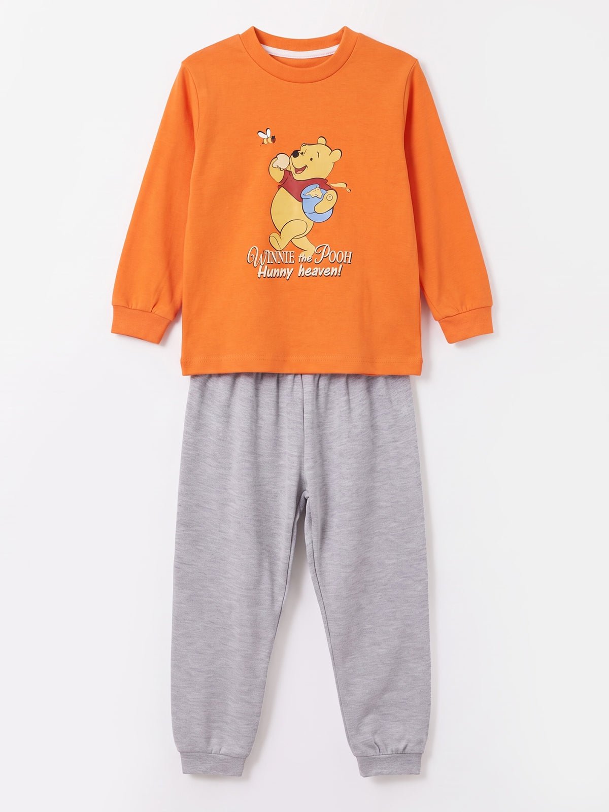 Turuncu(3-8 Yaş) Karakter Baskılı İnterlok Kumaş Erkek Çocuk Pijama Takım