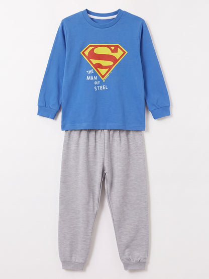 Mavi (3-8 Yaş) Karakter Baskılı İnterlok Kumaş Erkek Çocuk Pijama Takım 491042