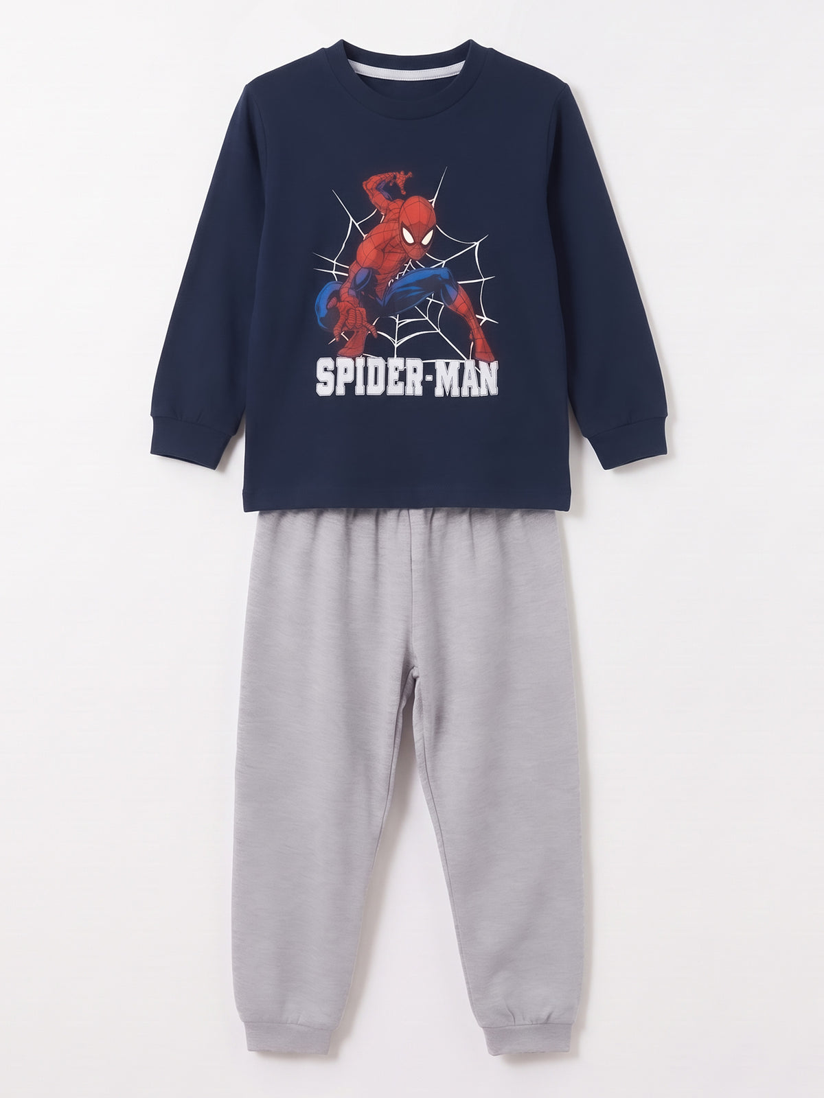 Mavi (3-8 Yaş) Karakter Baskılı İnterlok Kumaş Erkek Çocuk Pijama Takım
