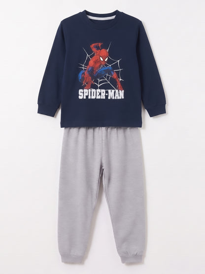 Mavi (3-8 Yaş) Karakter Baskılı İnterlok Kumaş Erkek Çocuk Pijama Takım