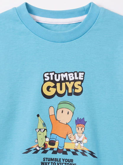 Mavi (3-8 Yaş) Karakter Baskılı İnterlok Kumaş Erkek Çocuk Pijama Takım 491042