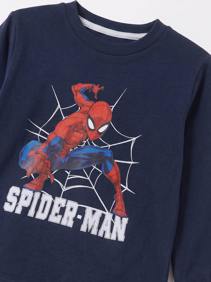 Mavi (3-8 Yaş) Karakter Baskılı İnterlok Kumaş Erkek Çocuk Pijama Takım